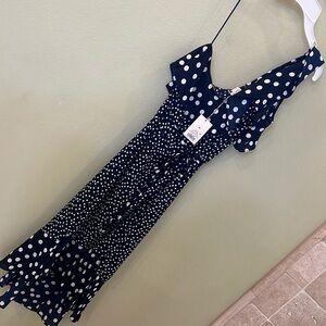 Polka asymmetrical dress